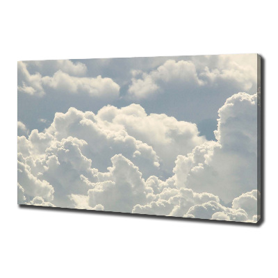 Cuadro canvas moderno de gran formato horizontal Nubes