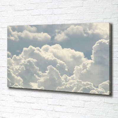 Cuadro canvas moderno de gran formato horizontal Nubes