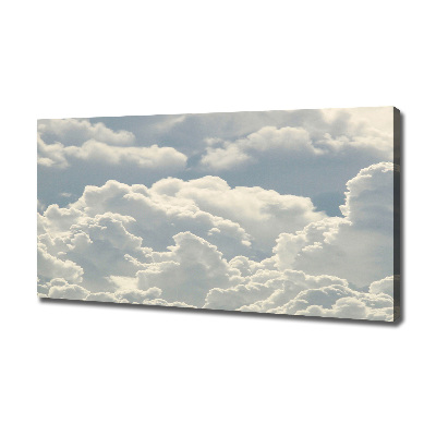 Cuadro canvas moderno de gran formato horizontal Nubes