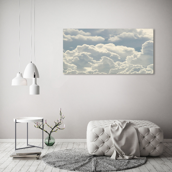 Cuadro canvas moderno de gran formato horizontal Nubes