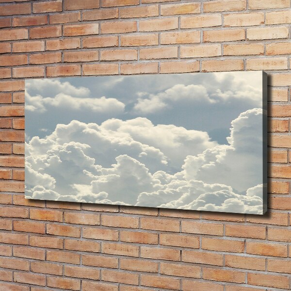 Cuadro canvas moderno de gran formato horizontal Nubes