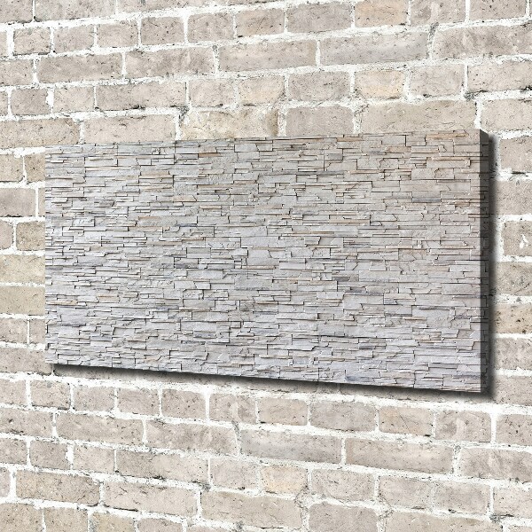 Cuadro canvas con impresión uv duradera horizontal Muro de piedra
