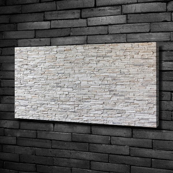 Cuadro canvas con impresión uv duradera horizontal Muro de piedra