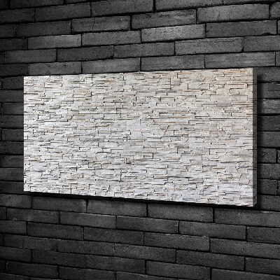 Cuadro canvas con impresión uv duradera horizontal Muro de piedra