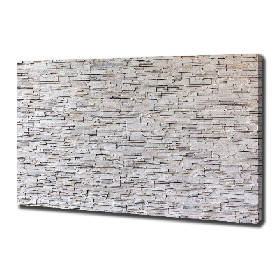 Cuadro canvas con impresión uv duradera horizontal Muro de piedra