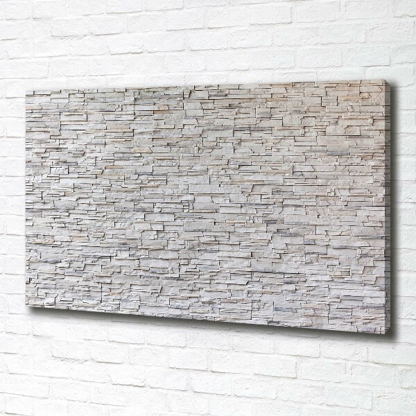 Cuadro canvas con impresión uv duradera horizontal Muro de piedra