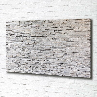 Cuadro canvas con impresión uv duradera horizontal Muro de piedra