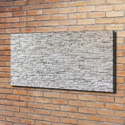 Cuadro canvas con impresión uv duradera horizontal Muro de piedra