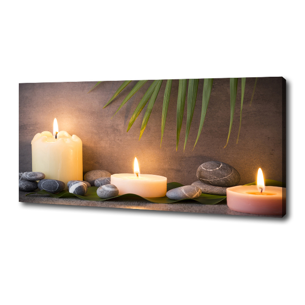 Cuadro canvas con impresión uv duradera horizontal Velas encendidas