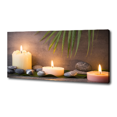 Cuadro canvas con impresión uv duradera horizontal Velas encendidas