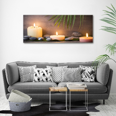 Cuadro canvas con impresión uv duradera horizontal Velas encendidas
