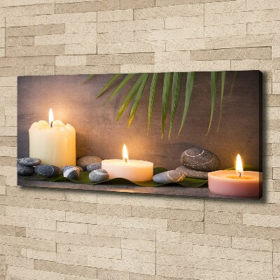 Cuadro canvas con impresión uv duradera horizontal Velas encendidas