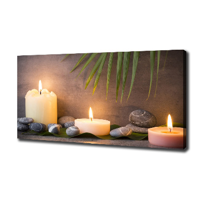 Cuadro canvas con impresión uv duradera horizontal Velas encendidas