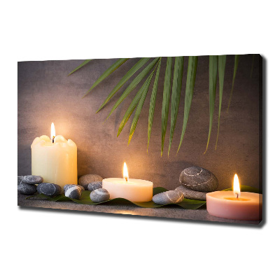 Cuadro canvas con impresión uv duradera horizontal Velas encendidas