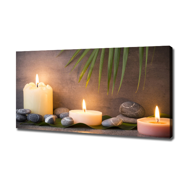 Cuadro canvas con impresión uv duradera horizontal Velas encendidas