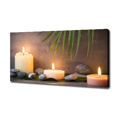 Cuadro canvas con impresión uv duradera horizontal Velas encendidas