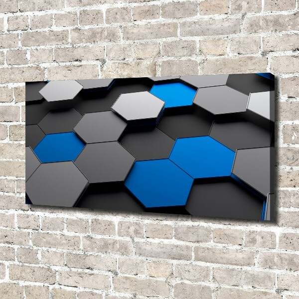 Cuadro canvas con impresión uv duradera horizontal Abstracción 3D