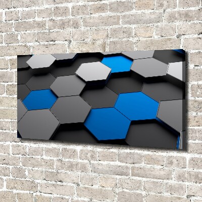 Cuadro canvas con impresión uv duradera horizontal Abstracción 3D