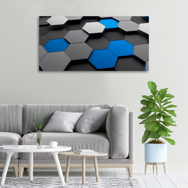 Cuadro canvas con impresión uv duradera horizontal Abstracción 3D