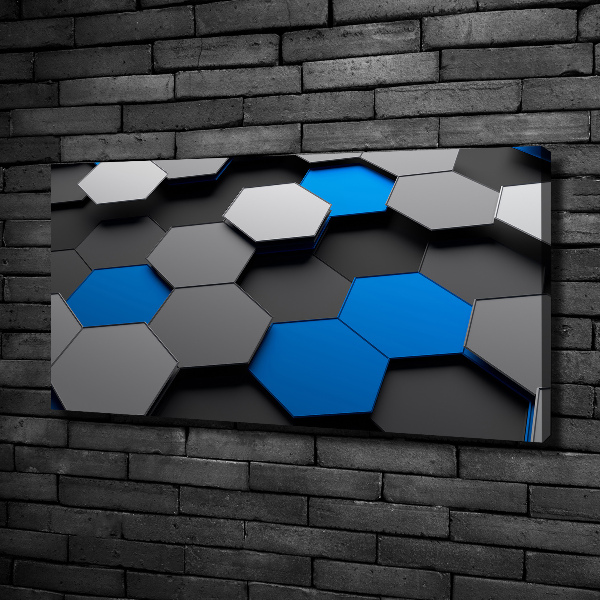 Cuadro canvas con impresión uv duradera horizontal Abstracción 3D