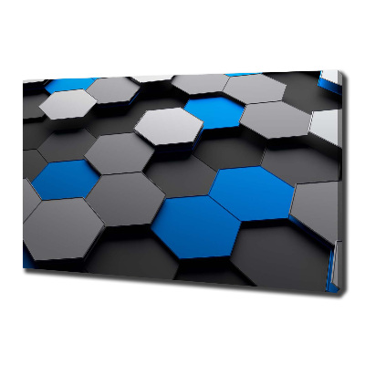 Cuadro canvas con impresión uv duradera horizontal Abstracción 3D