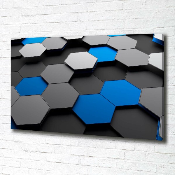 Cuadro canvas con impresión uv duradera horizontal Abstracción 3D