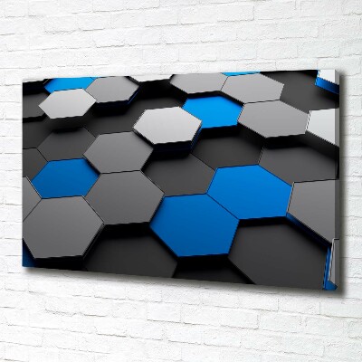 Cuadro canvas con impresión uv duradera horizontal Abstracción 3D