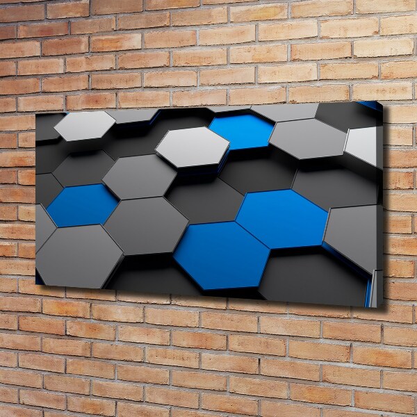 Cuadro canvas con impresión uv duradera horizontal Abstracción 3D