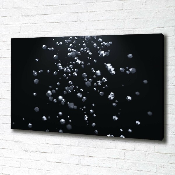 Cuadro canvas moderno de gran formato horizontal Abstracción 3D