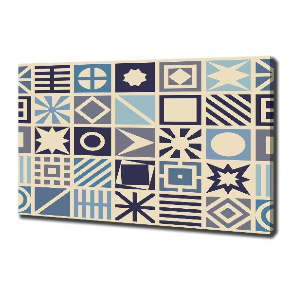 Cuadro canvas moderno de gran formato horizontal Fondo geométrico