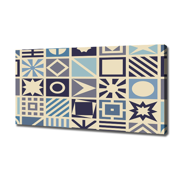 Cuadro canvas moderno de gran formato horizontal Fondo geométrico