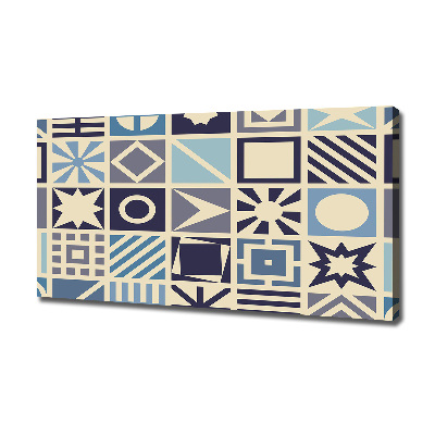 Cuadro canvas moderno de gran formato horizontal Fondo geométrico
