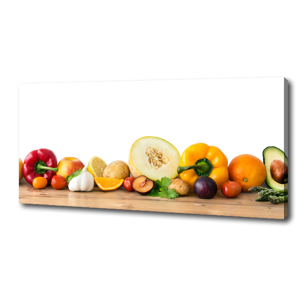 Fotocuadro en lienzo de alta calidad horizontal Frutas y verduras