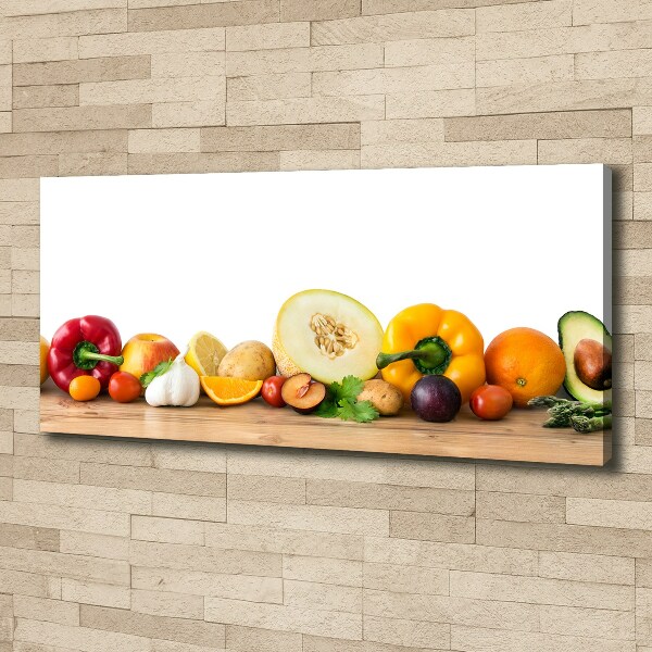Fotocuadro en lienzo de alta calidad horizontal Frutas y verduras