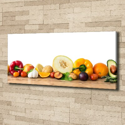 Fotocuadro en lienzo de alta calidad horizontal Frutas y verduras
