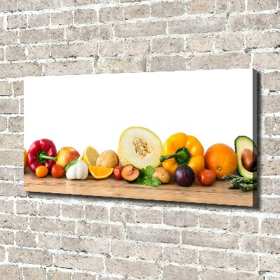Fotocuadro en lienzo de alta calidad horizontal Frutas y verduras