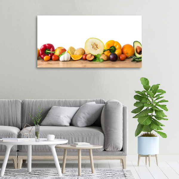 Fotocuadro en lienzo de alta calidad horizontal Frutas y verduras