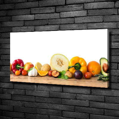 Fotocuadro en lienzo de alta calidad horizontal Frutas y verduras