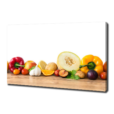 Fotocuadro en lienzo de alta calidad horizontal Frutas y verduras
