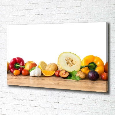Fotocuadro en lienzo de alta calidad horizontal Frutas y verduras