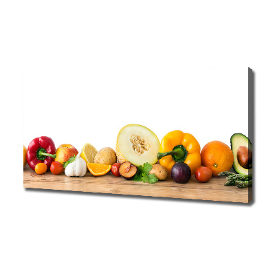 Fotocuadro en lienzo de alta calidad horizontal Frutas y verduras