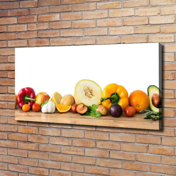 Fotocuadro en lienzo de alta calidad horizontal Frutas y verduras