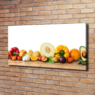 Fotocuadro en lienzo de alta calidad horizontal Frutas y verduras