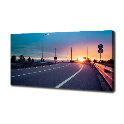 Cuadro canvas con impresión uv duradera horizontal Carretera