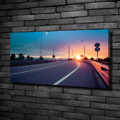 Cuadro canvas con impresión uv duradera horizontal Carretera