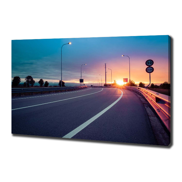 Cuadro canvas con impresión uv duradera horizontal Carretera