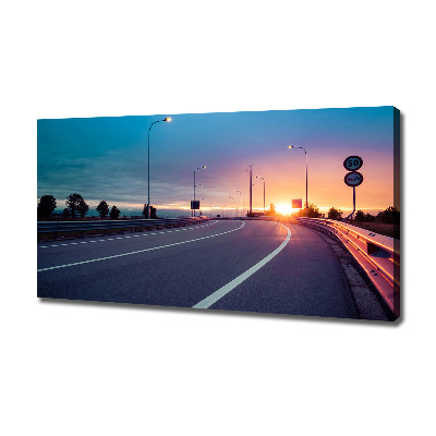 Cuadro canvas con impresión uv duradera horizontal Carretera