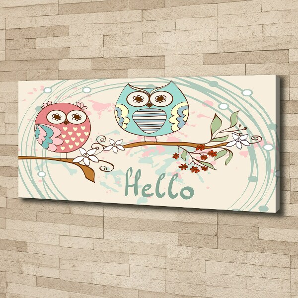 Foto en lienzo con acabado profesional horizontal Búhos