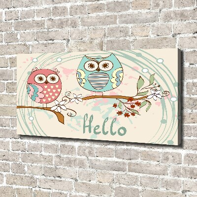 Foto en lienzo con acabado profesional horizontal Búhos