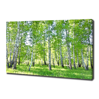 Cuadro canvas con impresión uv duradera horizontal Abedules